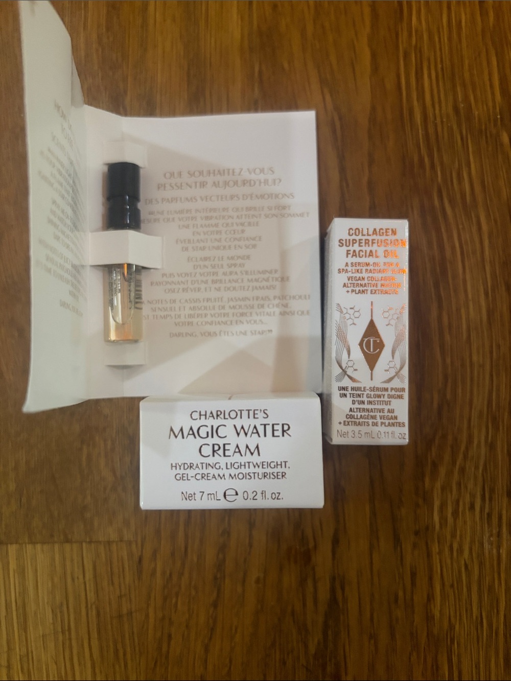 Charlotte Tilbury minis Magic Water Cream,collagen oil and star confidence spray